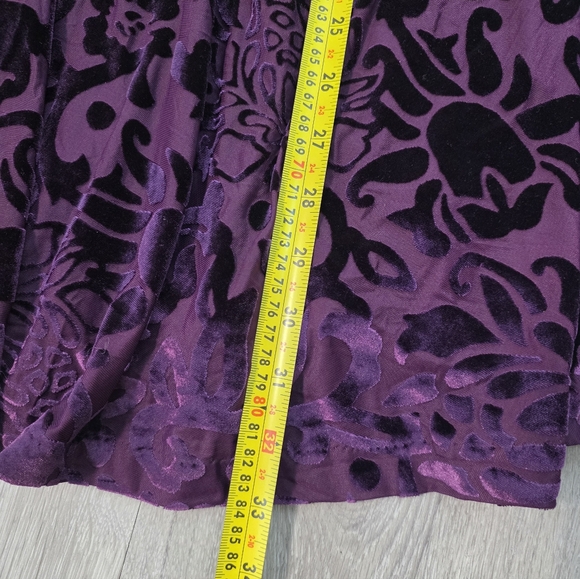 Free People All Night Long Velvet BurnoutDress Whimsigoth Boho Purple S NWOT - Picture 10 of 12